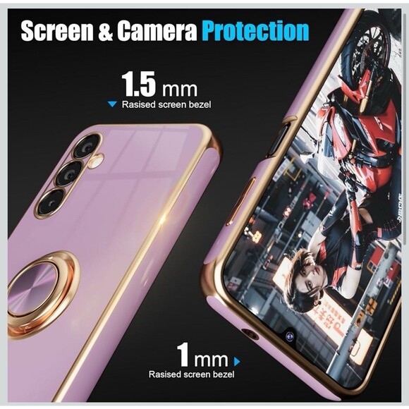 Samsung Galaxy A14 5G Magnetic Hybrid Armor KickStand Ring Holder Case Cover - Picture 2 of 7